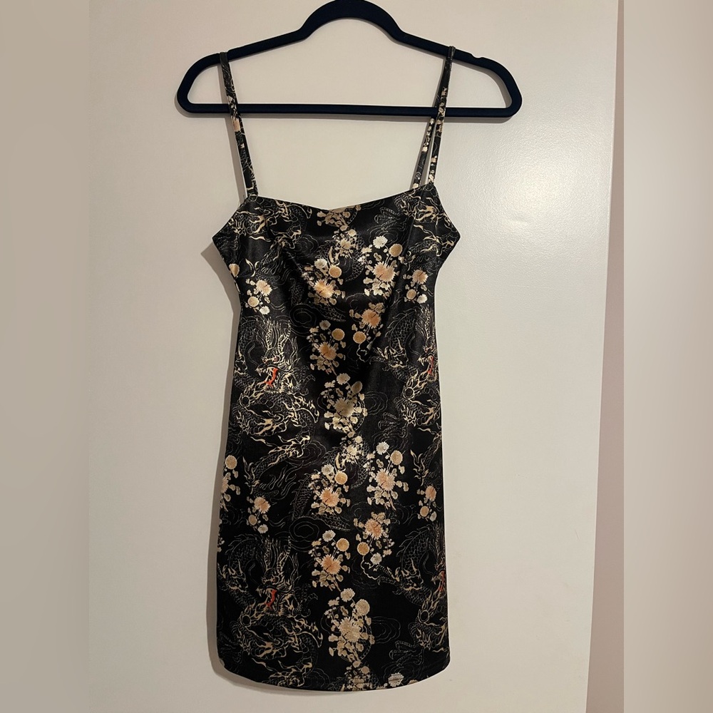 Urban Outfitters Black Floral Mini Dress